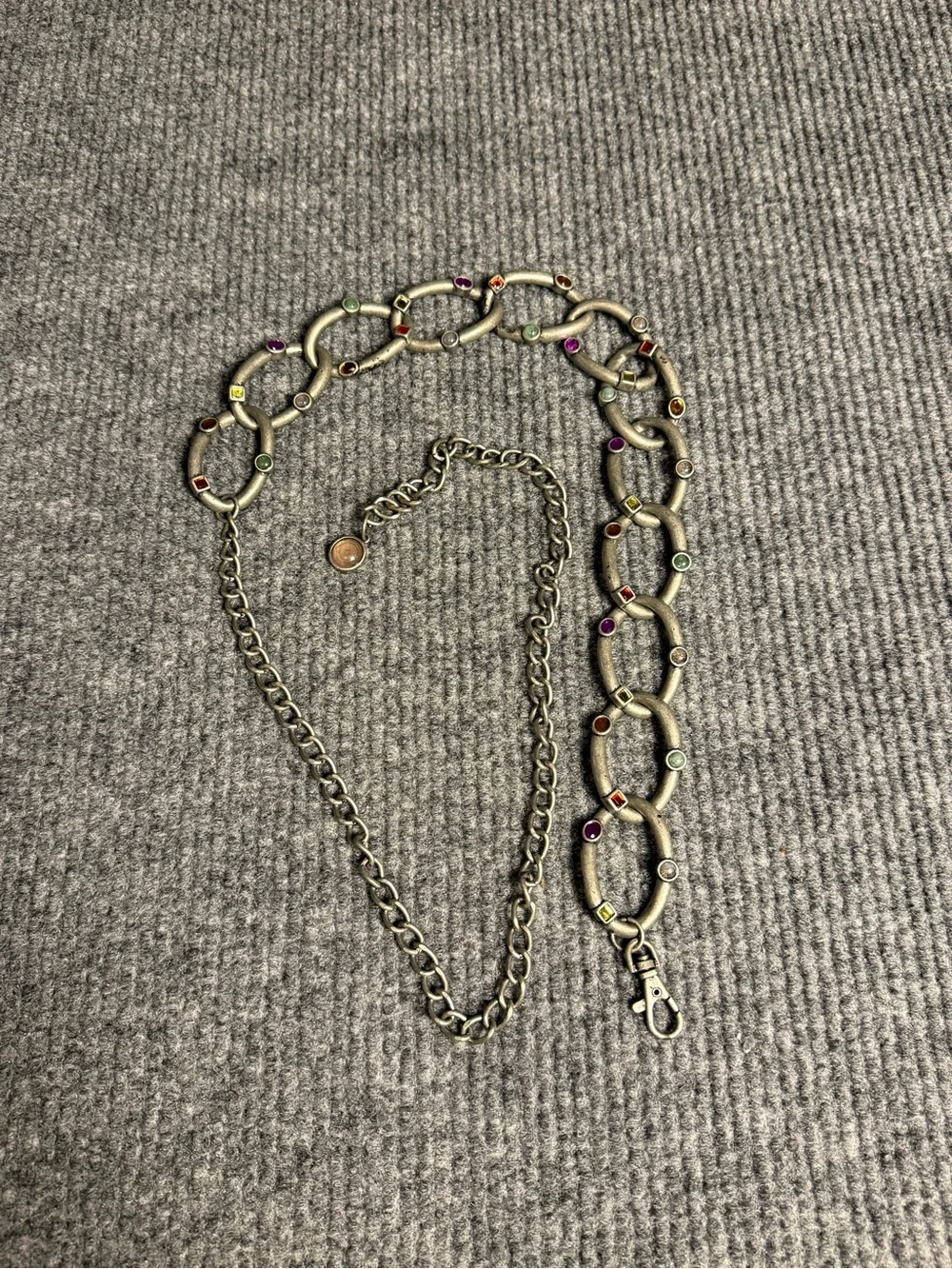 Vintage Urban Outfitters Vintage Rainbow Studded Chain Belt Y2K